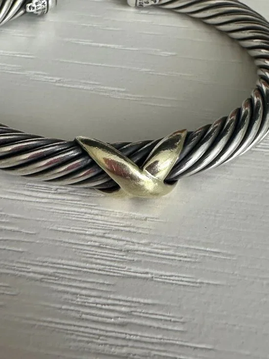 David Yurman X Classic Cable Station Bracelet - Picture 3 of 6